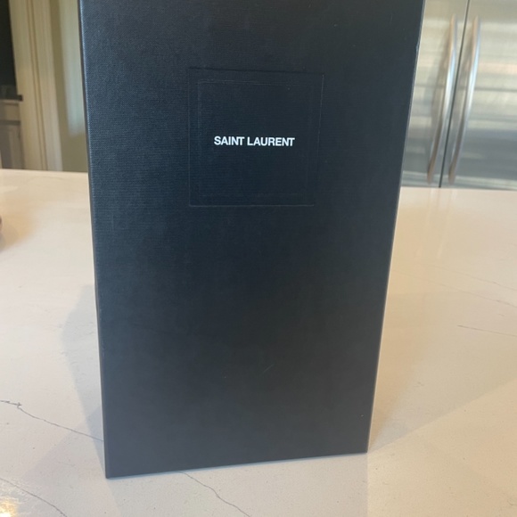 Saint Laurent Black Slide Sandals - Picture 2 of 7